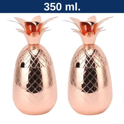 Set 2 Copas Cóctel en Forma de Piña M93