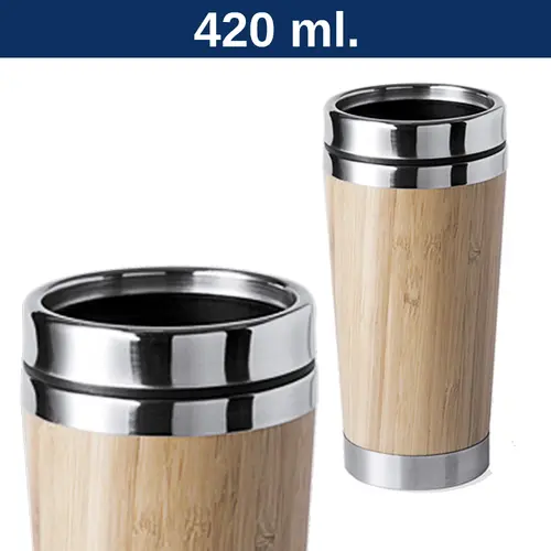 Mug Tazón Térmico Bamboo / Acero Inoxidable M2