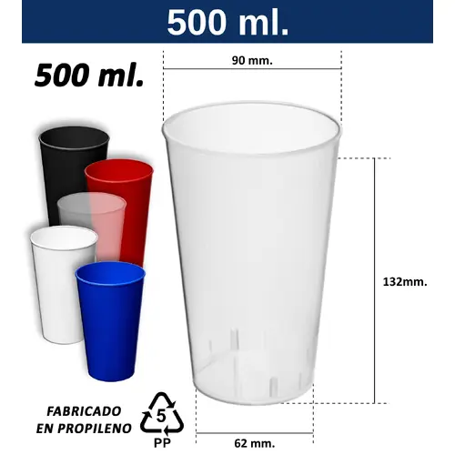 Vaso Plástico Reutilizable Empavonado M150