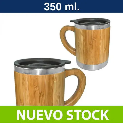 Mug Tazón Bamboo / Acero Inoxidable M1