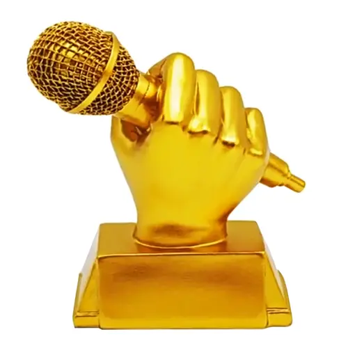 Trofeo Resina Microfono Mod. MIC40   14 cms.