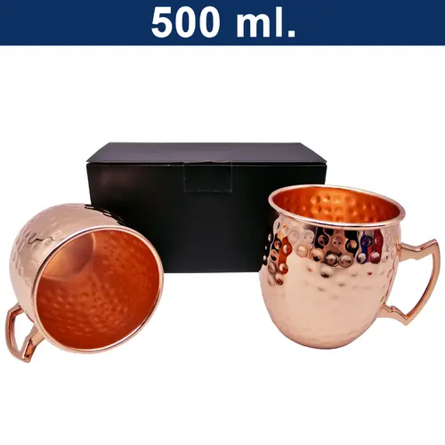 Set de 2 Mugs ENCOBRIZADO Martillados M76