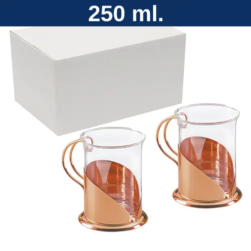 Set de 2 Tazas para café ENCOBRIZADO M69