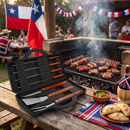 Set BBQ en Maletín Plástico