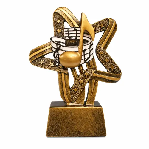 Trofeo Resina Nota Musical Estrella MIC 30  15 cms.