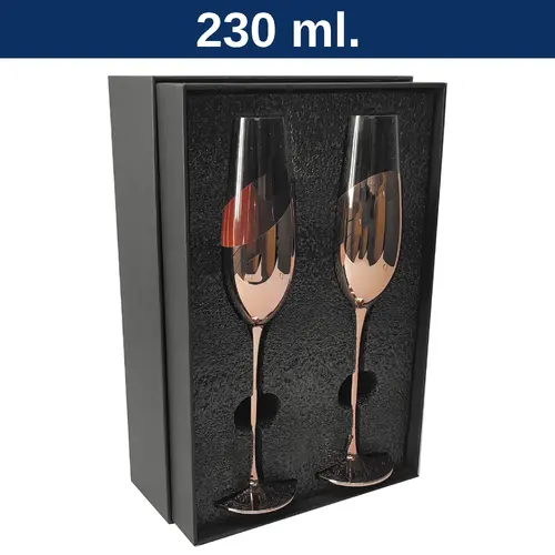 Set de 2 Copas Champagne ENCOBRIZADO M84