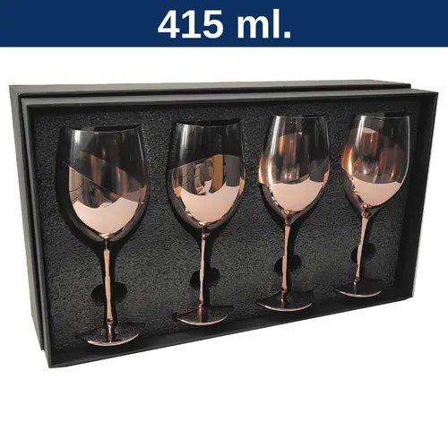 Set de 4 Copas de Vino ENCOBRIZADO M87
