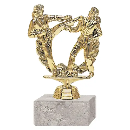 Trofeo Plástico Karate Femenino Doble (142)   15,5 cms.