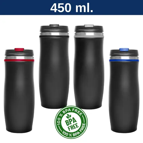 Mug Tazón Acero Inoxidable Térmico M18 NEGRO