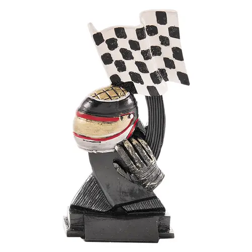 Trofeo Resina Bandera a Cuadros 6022908   18 cms.
