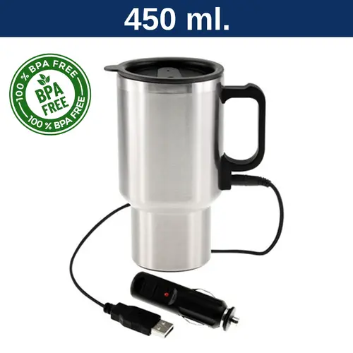 Mug Tazón Acero Inoxidable Térmico Calentador para Automóvil M15