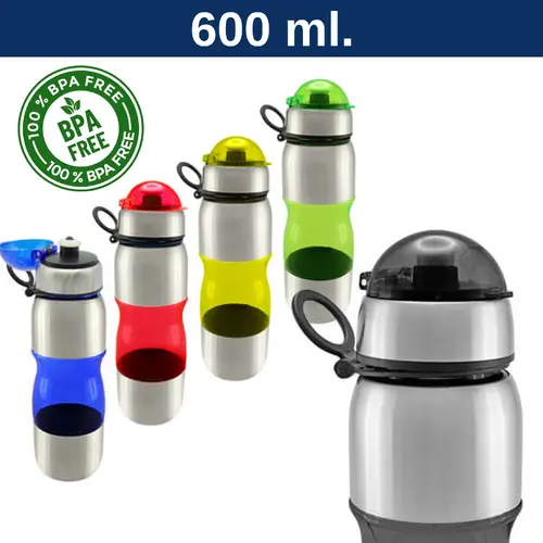 Botella Plástica + Acero Inoxidable Caramayola Deportivo M26