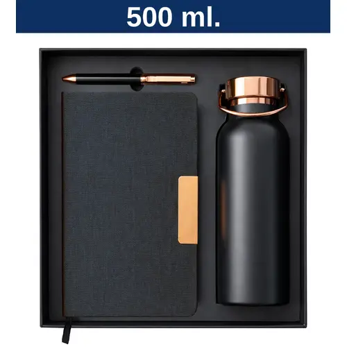 Set Botella Acero Inoxidable Térmica + Bolígrafo + Libreta M94