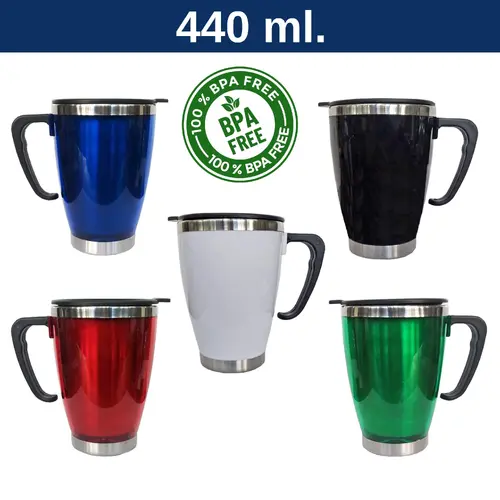 Mug Tazón Acero Inoxidable / PVC Cónico M29